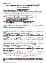 Đề cương ôn tập học kì I Vật lí lớp 12 (Có đáp án) - Năm học 2016-2017